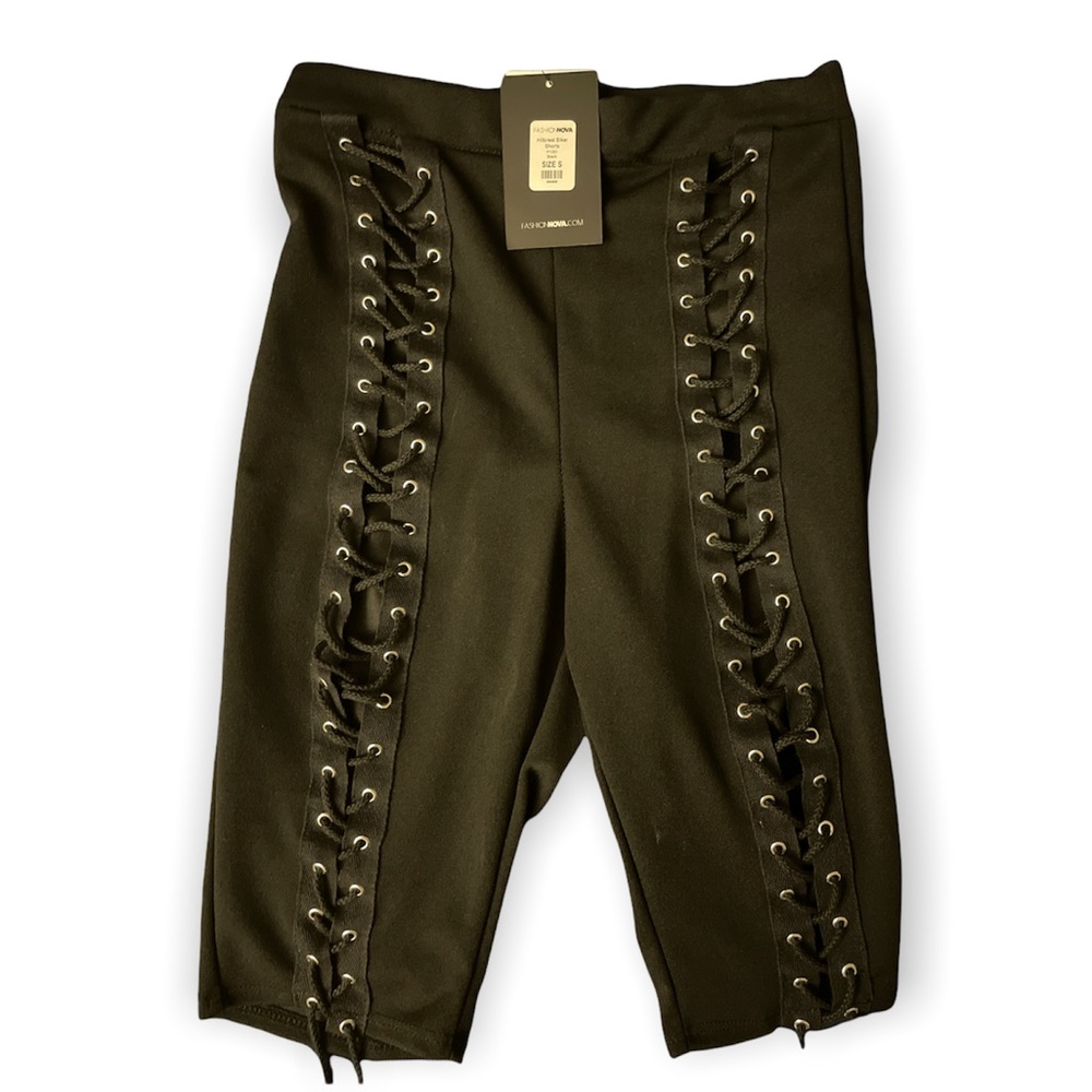 Black Laced Biker Shorts